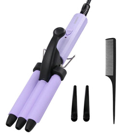 Janelove mini hair crimper, front view, compact travel-ready for quick styling.