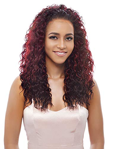 Janet Collection Agatha half wig front view with natural lace front for everyday wear