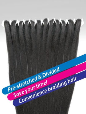 Janet Collection Nala Tress 3X EZ SPLIT braid detail, smooth strands for knotless looks.