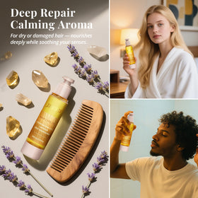 JANICORN Leave-In Hair Oil on hair strands for smoother, frizz-controlled finishes