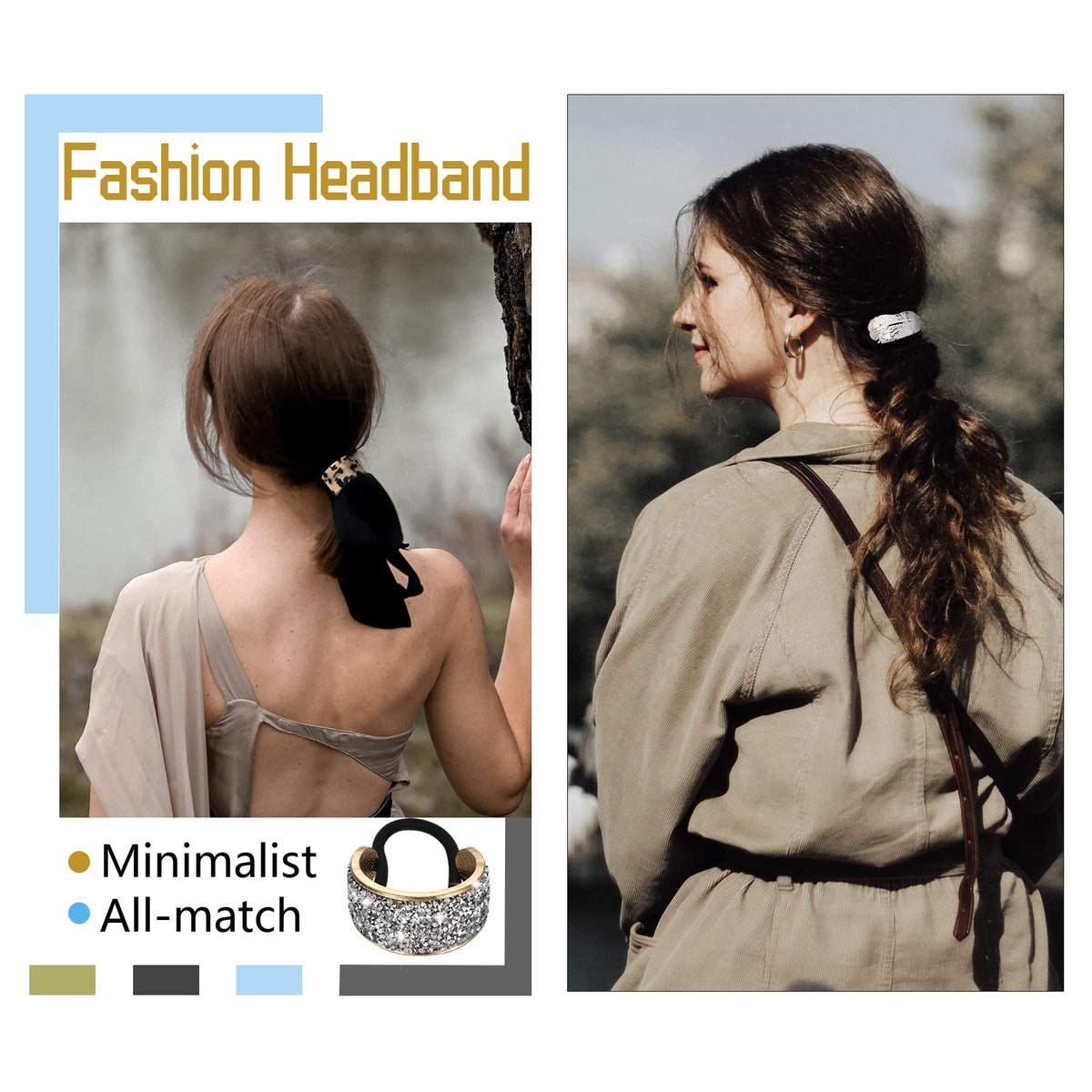 Close-up of tortoise-shell ponytail cuff highlighting texture and versatility.