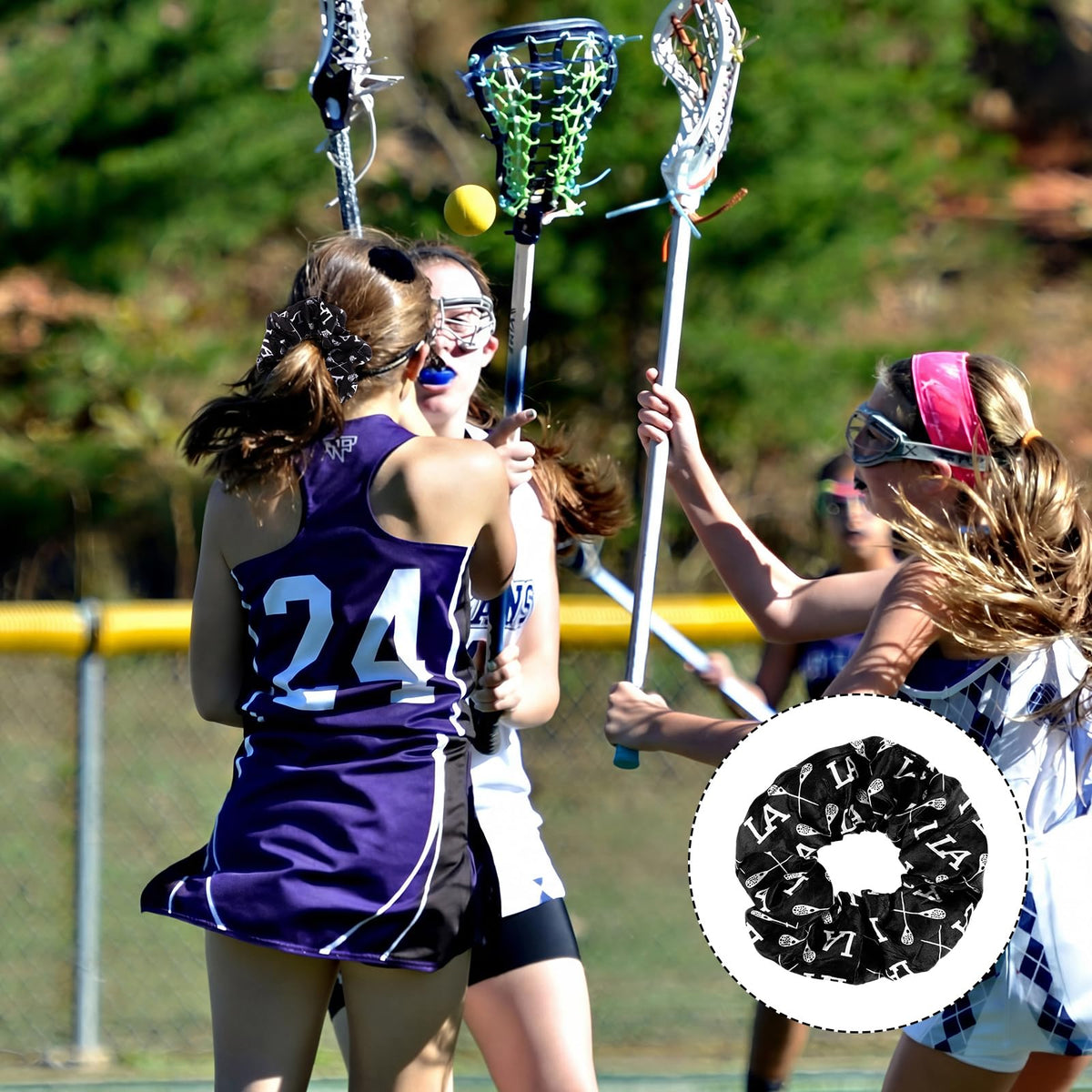 Janinka lacrosse scrunchie gift set ideal for lacrosse fans
