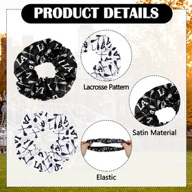 Janinka lacrosse scrunchies black and white secure ponytails