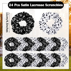 Janinka satin lacrosse scrunchie soft hair tie prevents tangling