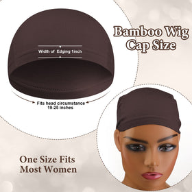 Janmercy bamboo wig cap used as sleep cap to reduce friction.