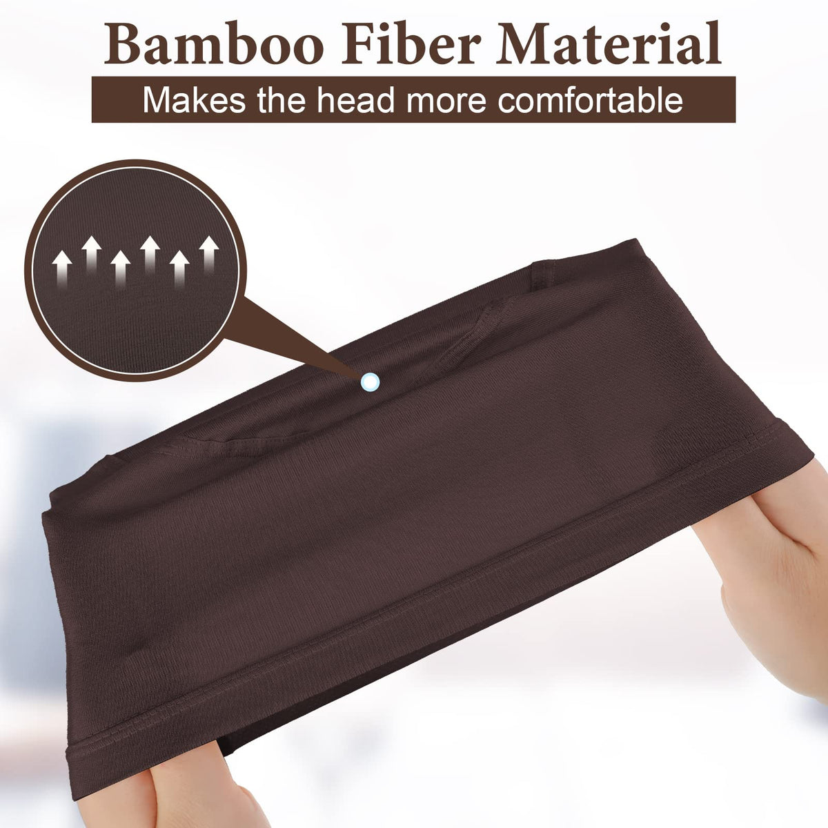 Janmercy bamboo fiber wig cap closeup shows soft breathable material.