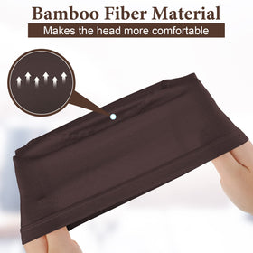 Janmercy bamboo fiber wig cap closeup shows soft breathable material.