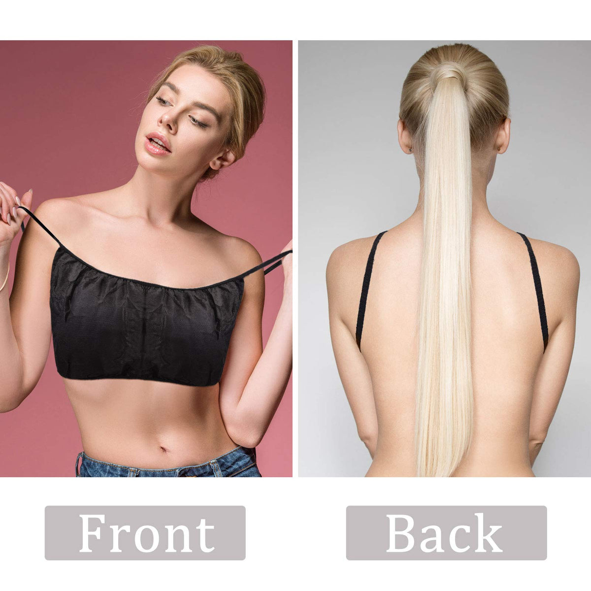 Opaque fabric preserves modesty in busy salons.