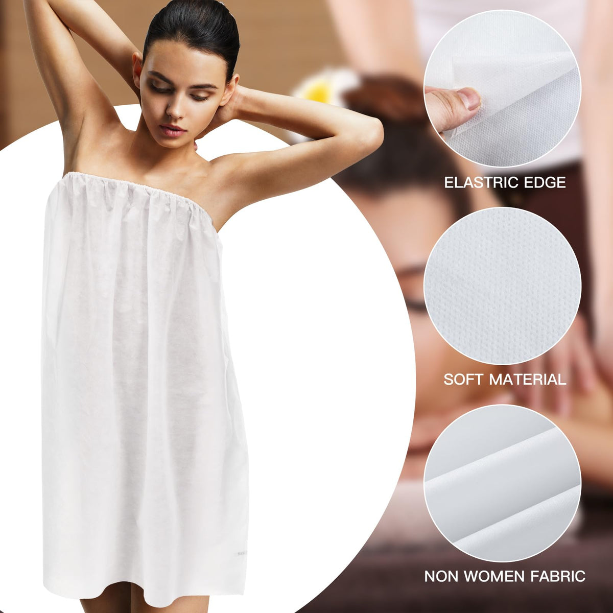 Janmercy spa wraps individually packed for travel and safety