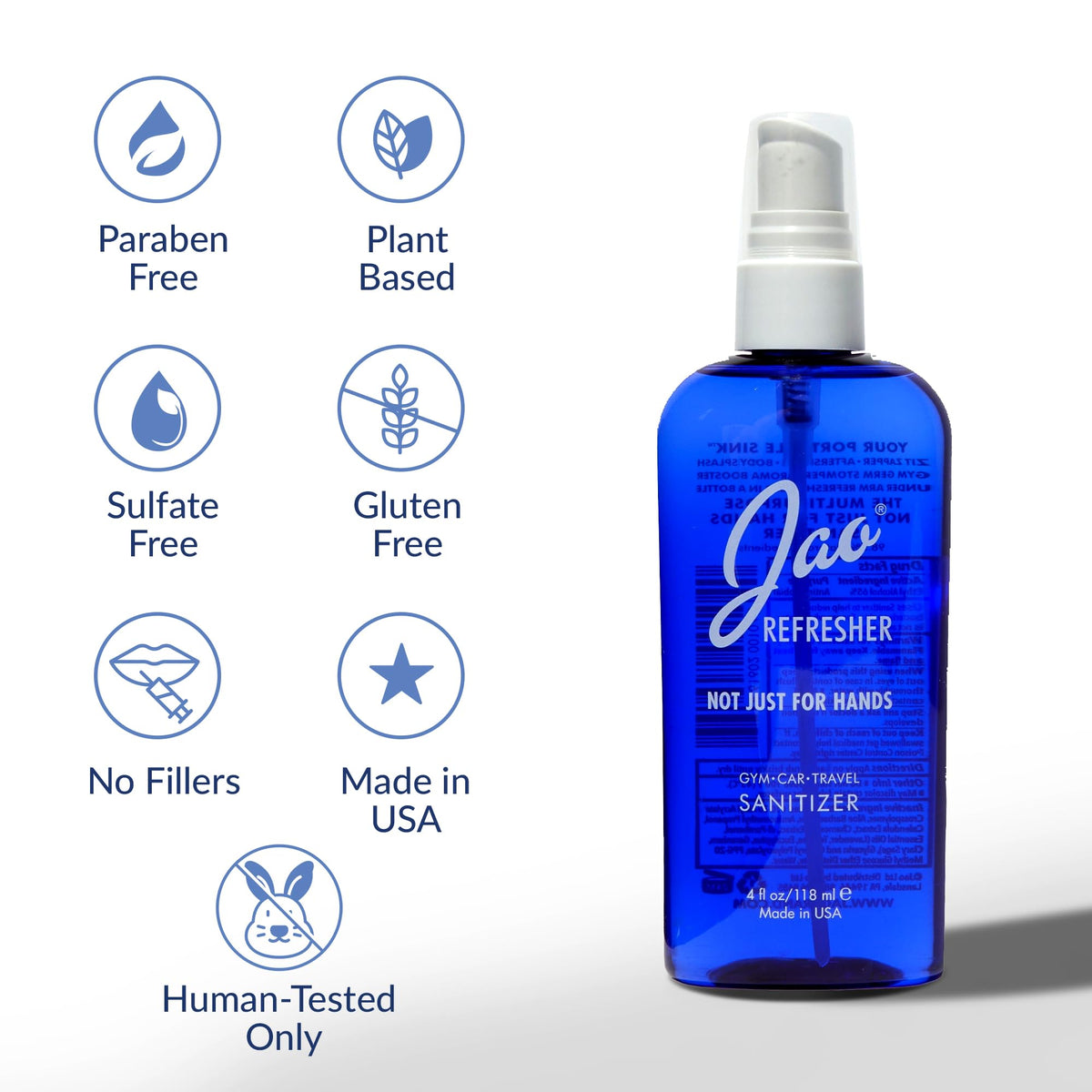 Jao Refresher face-toner application on skin for balance