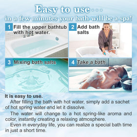 Skin-softening minerals from Yunohana bath salts for smooth, hydrated skin