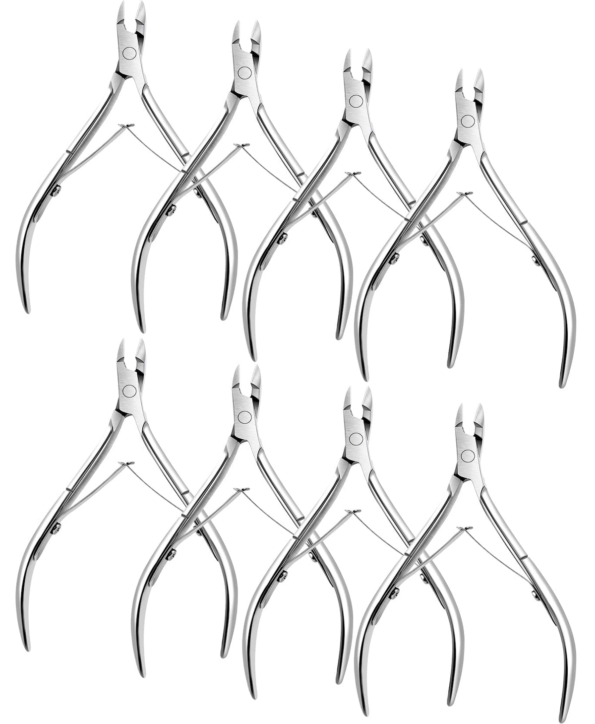 Japior eight-pack cuticle nippers close up for precise trimming
