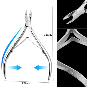 Japior cuticle trimmer nippers with curved handle for controlled grip