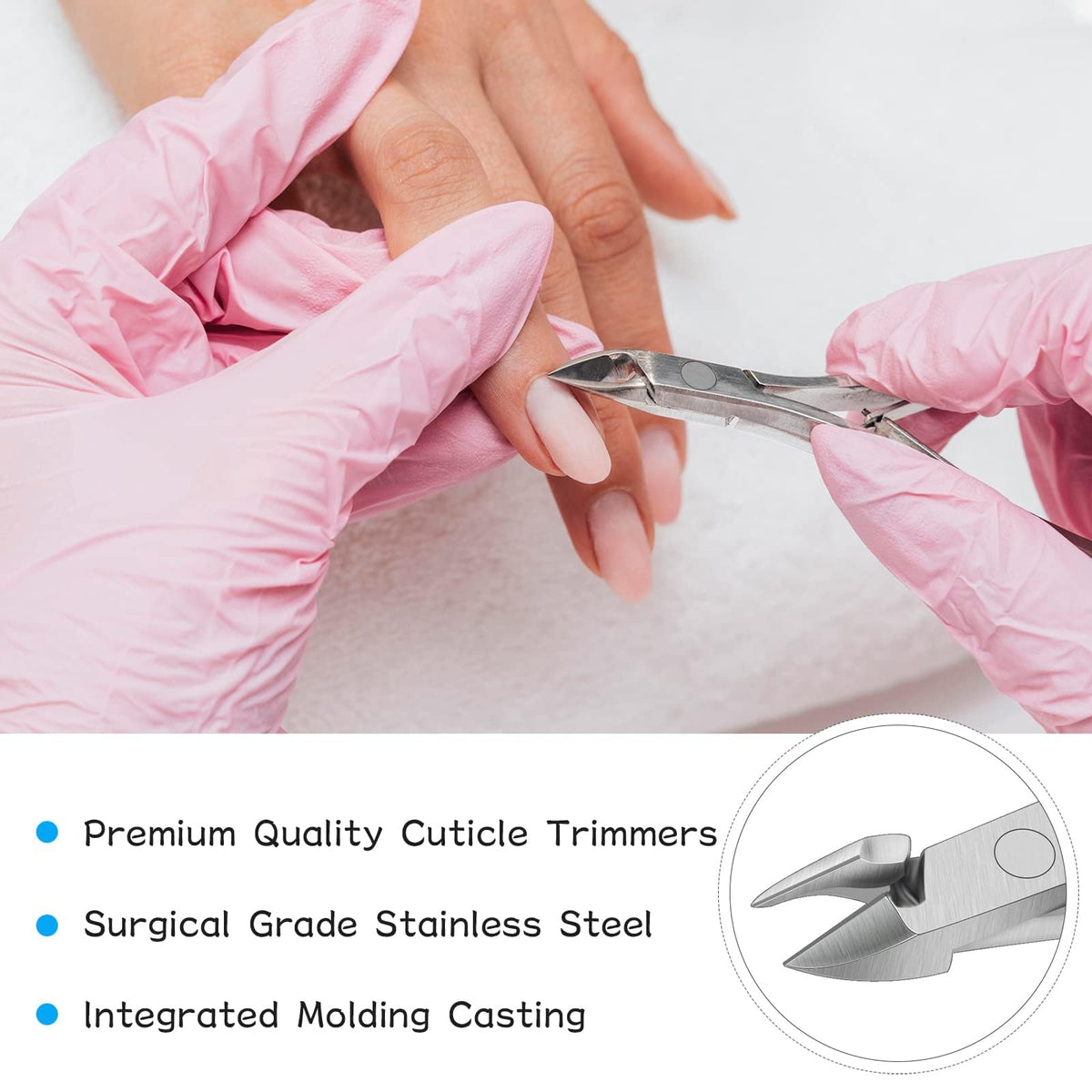 Japior nail clippers with pointed blades ideal for precise cuticle work
