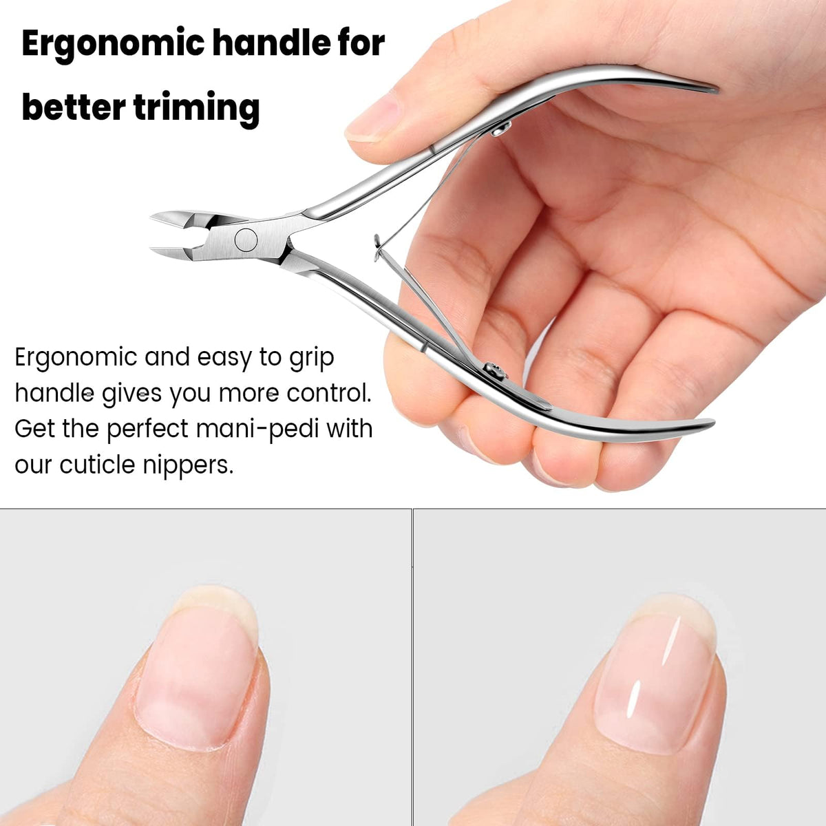 Japior stainless steel cuticle nippers durable and rust resistant