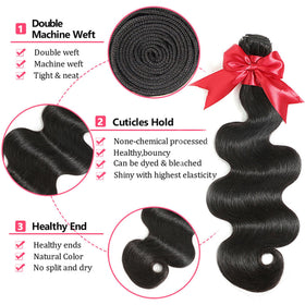 JARAMA Brazilian virgin hair texture highlights soft, smooth strands with bounce