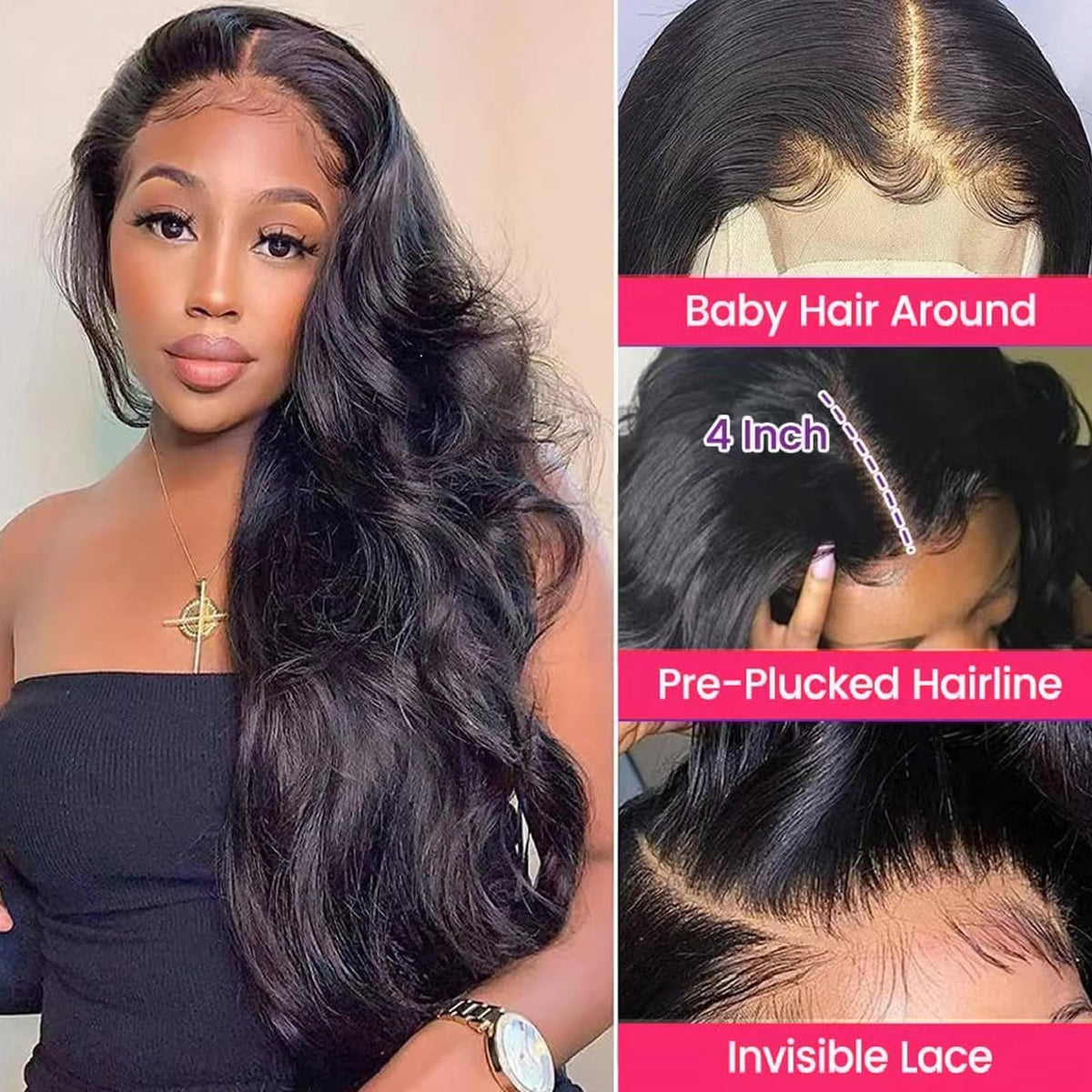 Jarama hair on model showcases smooth texture and bounce.