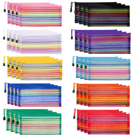 Jarlink 40-pack mesh zipper pouches for organized storage and quick item identification.