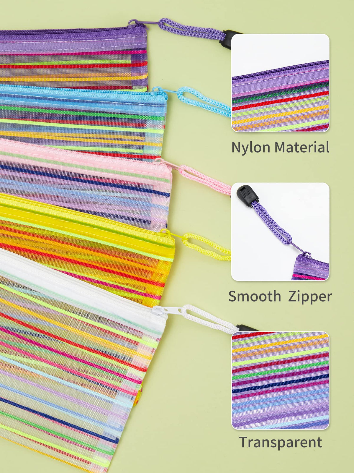 Jarlink nylon mesh bags measure 9 by 4.7 inches for ample packing.