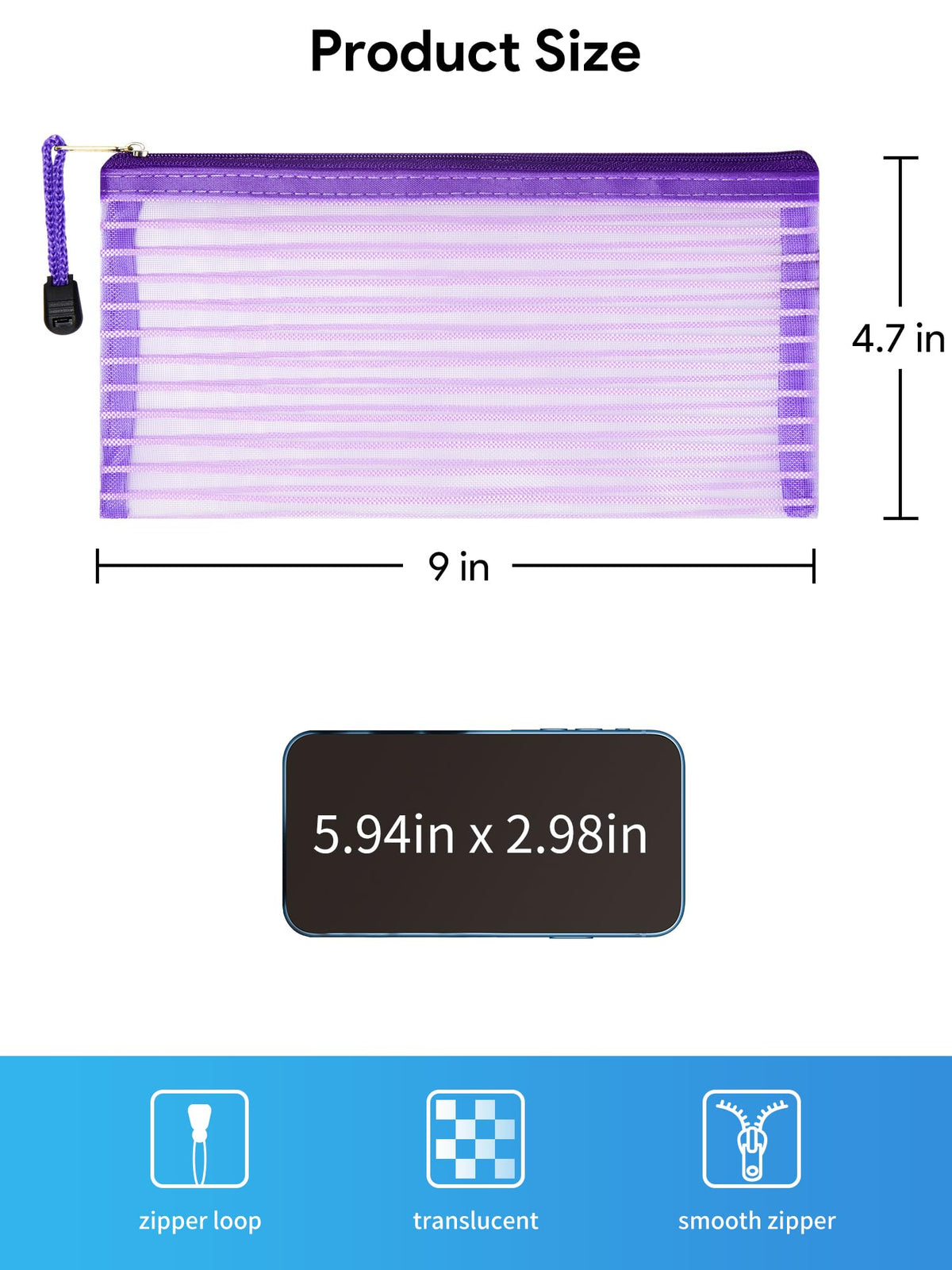 Jarlink see-through mesh nylon pouch for quick item identification.