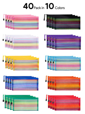 Jarlink mesh pouches suit pencils, makeup, and cables on the go.