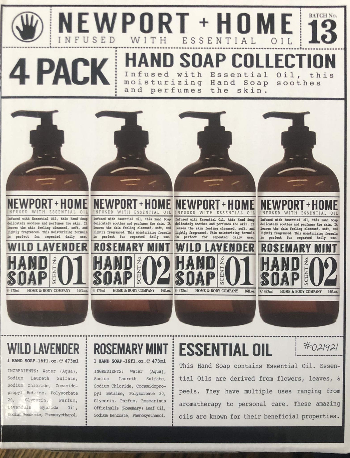 Jarofurel Newport Home Hand Soap Rosemary Mint bottle for daily cleansing and refreshing scent
