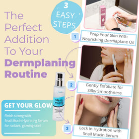 Jasclair snail mucin serum ingredients illustration emphasizes nourishing components