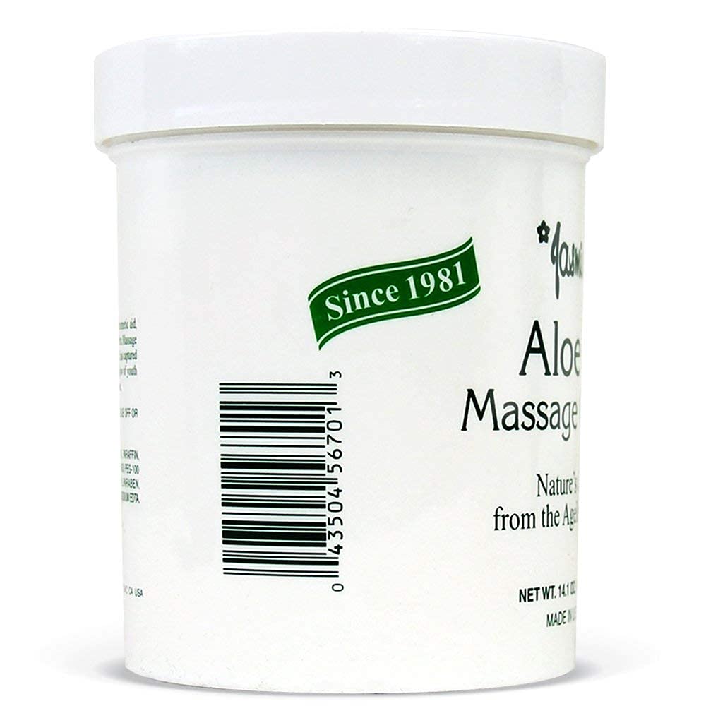 Jasmine Aloe Vera Massage Cream hand-massage application for relaxing skin.