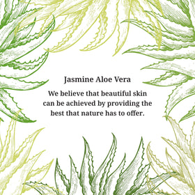Jasmine Aloe Vera Massage Cream natural ingredients hint for nourished skin.