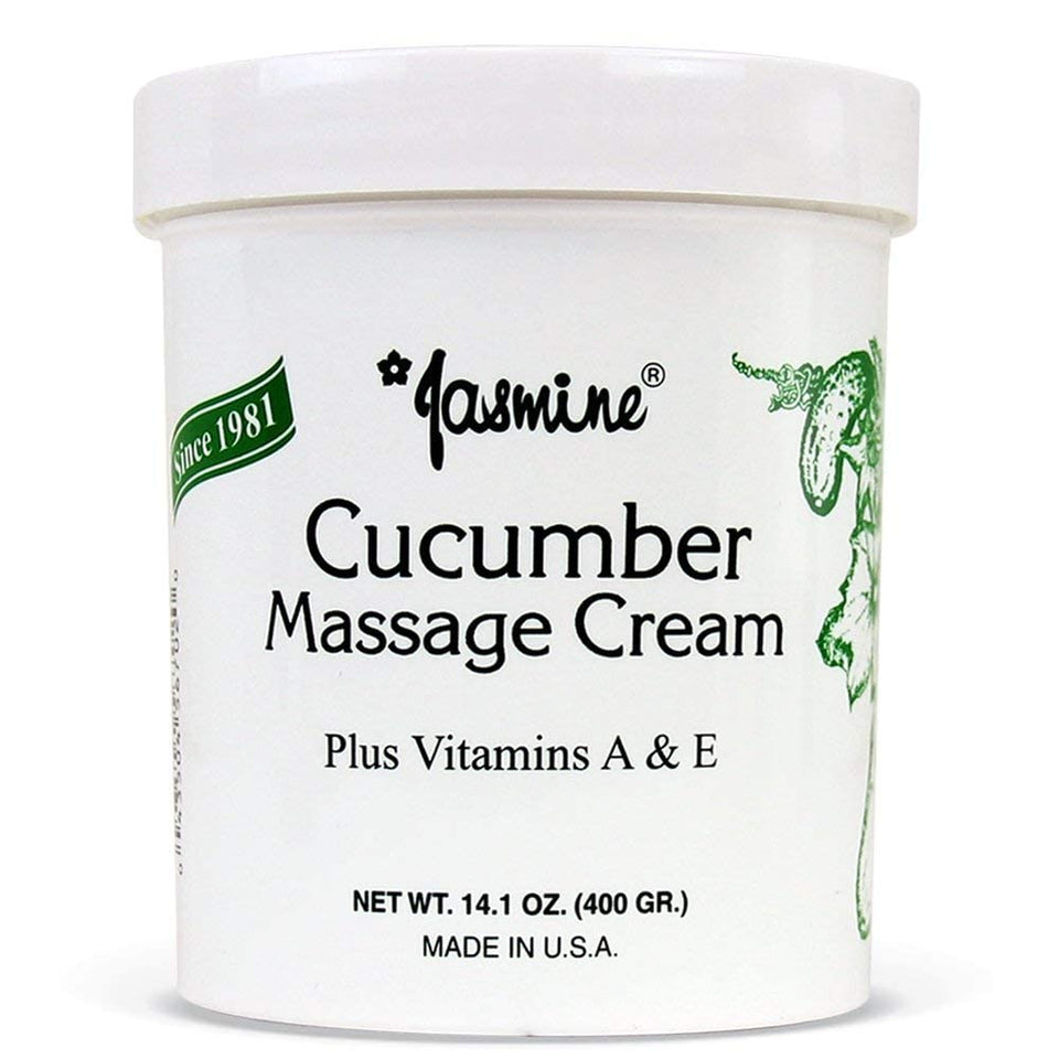 Jasmine Cucumber Massage Cream application for hydrated, smooth skin.