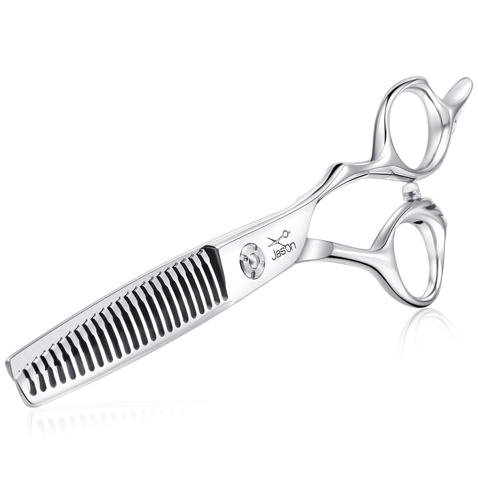 Jason 6-inch texturizing scissors with 23 teeth for subtle volume and natural layering.
