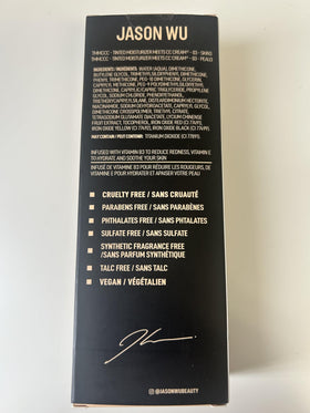 Jason Wu tinted moisturizer usage under foundation for enhanced coverage.