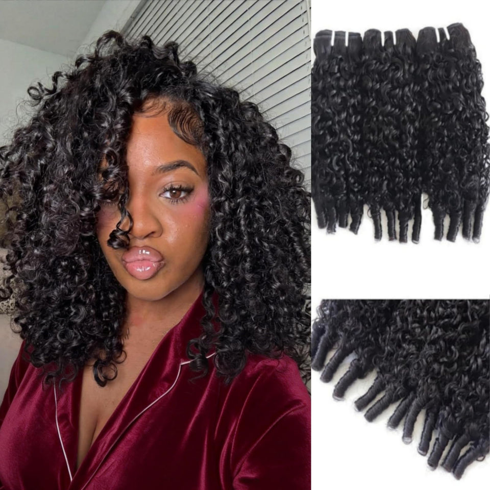 Jasperel Burmese curly bundles 12 inch weft for a natural blend.