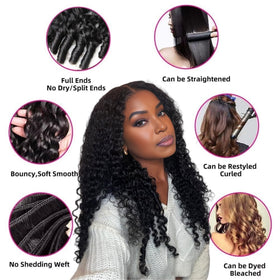 Jasperel Burmese curly bundles 16 inch weft for long, bouncy waves.