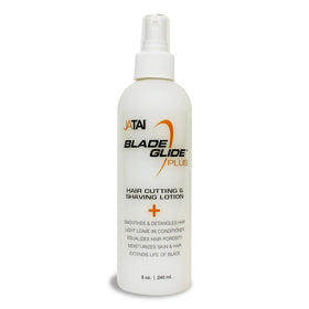 Jatai Blade Glide Plus bottle ready to spray for smooth cutting and shaving.