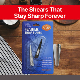 Jatai Feather blades held by stylist during trimming