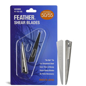 Jatai Feather 50/55 replacement blades close-up for long-lasting sharpness