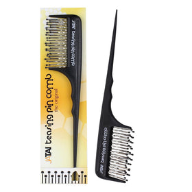 Jatai teasing comb with ABS handle offers a comfortable grip for precise styling.