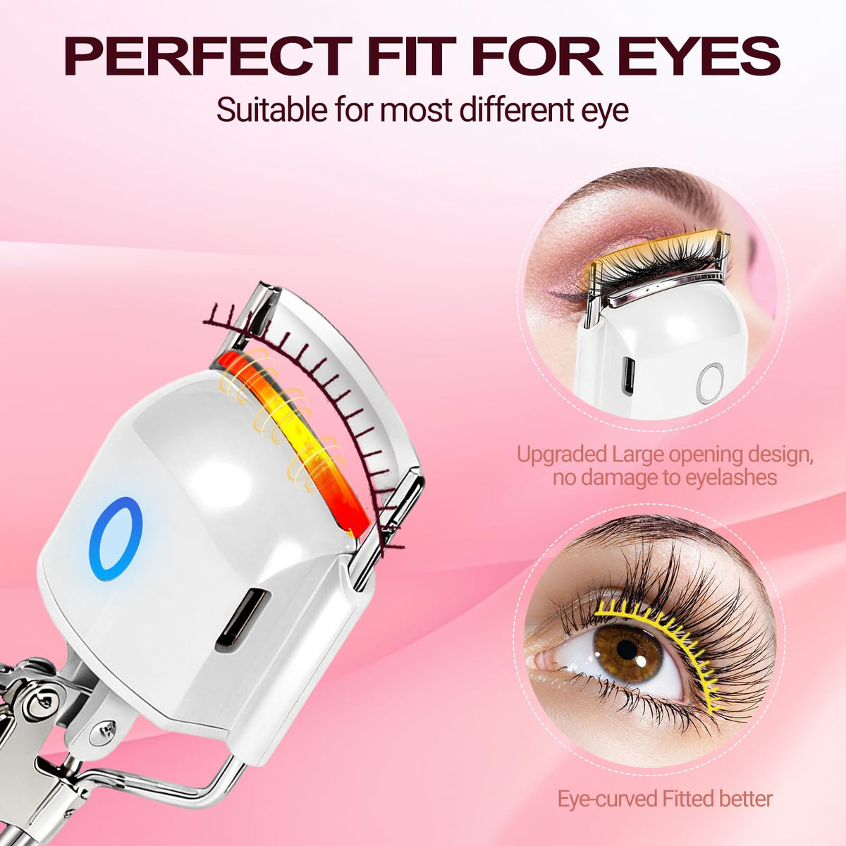 Javtoku compact portable lash curler fits in a bag