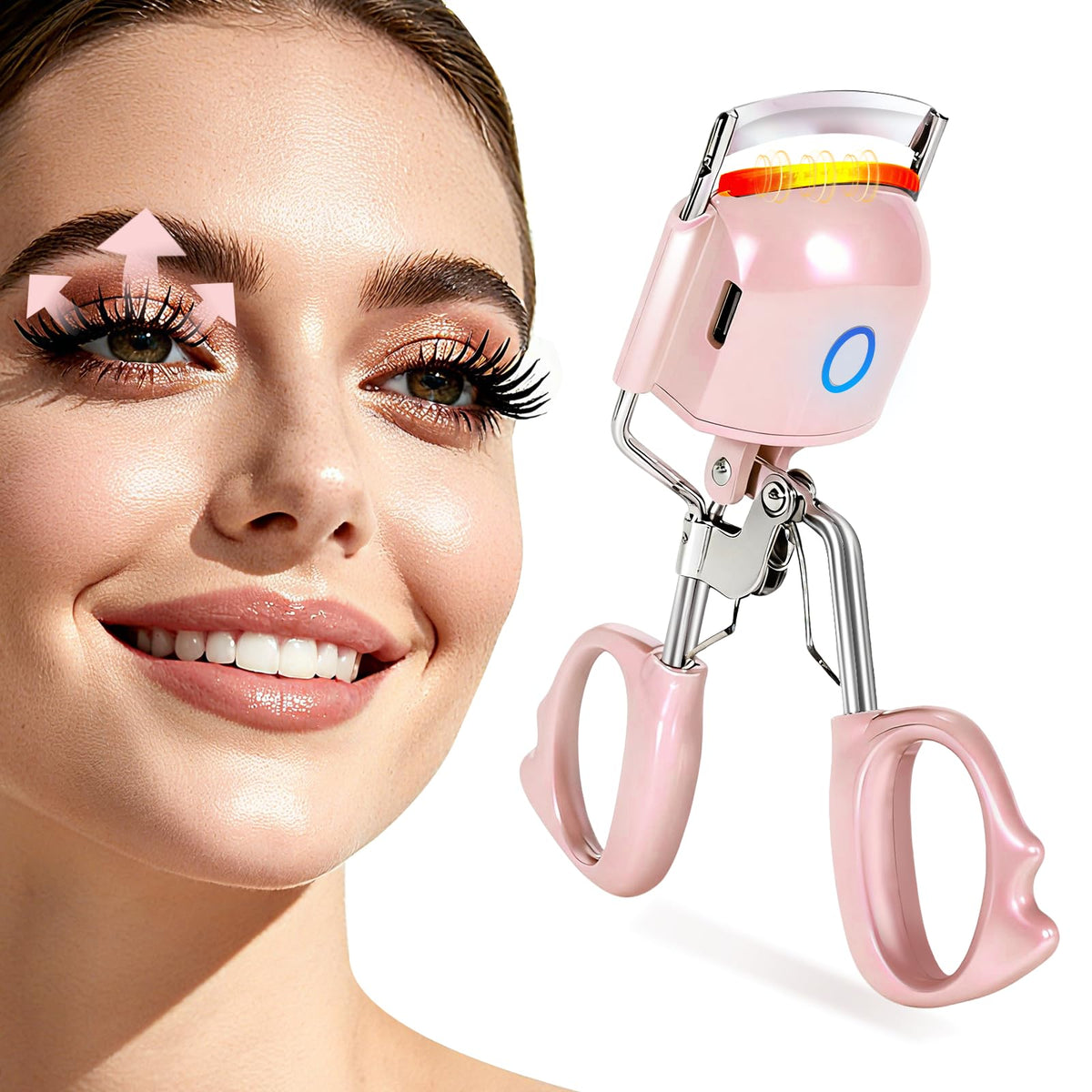 Javtoku heated eyelash curler with 10s heat for fast curling.