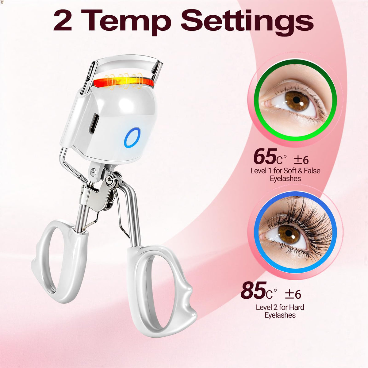 Javtoku eyelash curler with two temperature modes for different looks