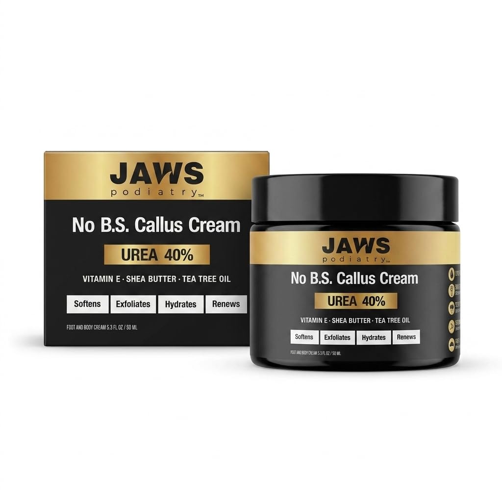 Jaws Podiatry Urea Cream callus removal for smoother feet.
