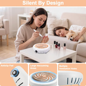 Jaxbo Nail Dust Collector one-click rotary switch simplifies setup
