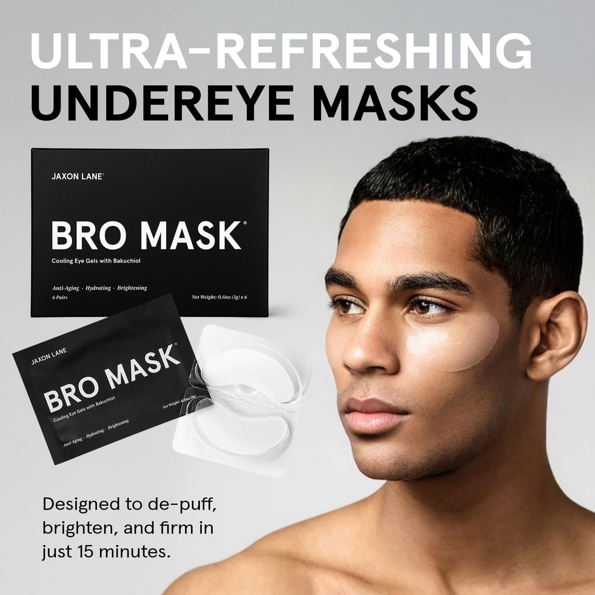 JAXON LANE Bro Mask closeup shows hydrogel texture for cooling relief