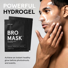 The hydrogel texture of JAXON LANE BRO MASK delivers a cooling, hydrating feel.