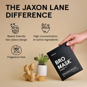 JAXON LANE BRO MASK blends niacinamide and hyaluronic acid for balanced skin.