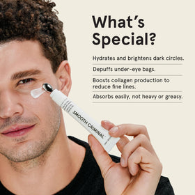 JAXON LANE cooling sensation application highlights instant awake look.
