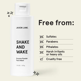 JAXON LANE cleanser highlights vitamin C and niacinamide for brighter tone support