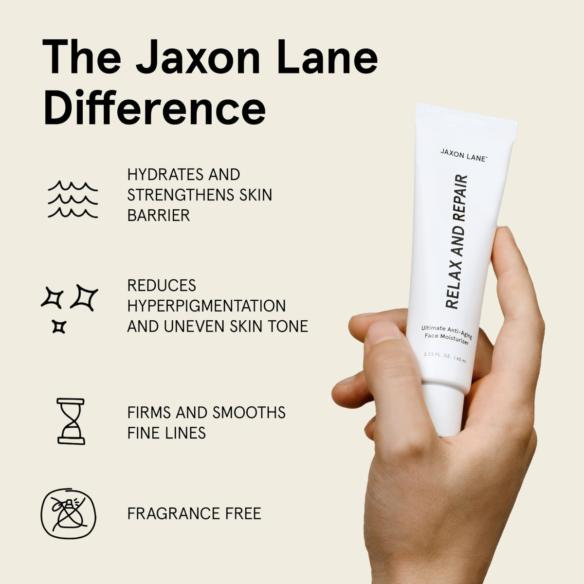 JAXON LANE Relax and Repair ingredients-centella highlights antioxidant skin comfort