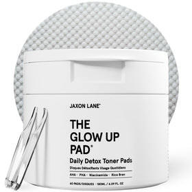 JAXON LANE Rice Toner Pads packaging ready for use, mess-free routine.